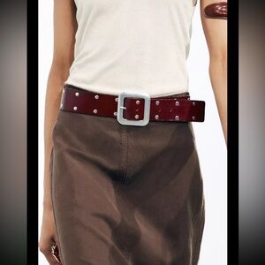 Zara studded leather belt
